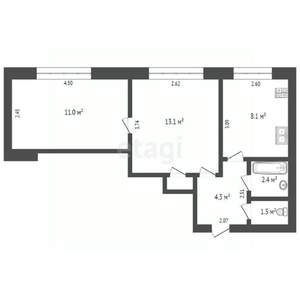 2-к квартира, вторичка, 42м2, 3/12 этаж