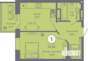 1-к квартира, вторичка, 41м2, 6/24 этаж