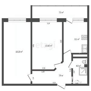 2-к квартира, вторичка, 62м2, 5/10 этаж