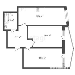 2-к квартира, вторичка, 56м2, 10/25 этаж