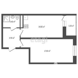 1-к квартира, вторичка, 36м2, 14/25 этаж