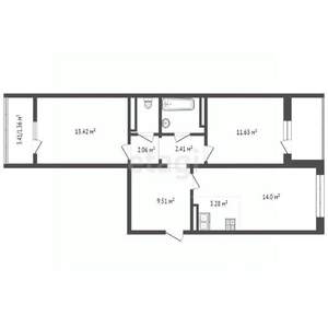 2-к квартира, вторичка, 65м2, 12/18 этаж