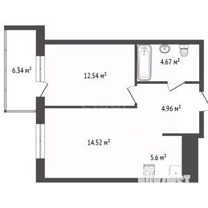 2-к квартира, вторичка, 50м2, 7/19 этаж