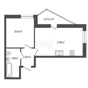 1-к квартира, вторичка, 36м2, 16/24 этаж