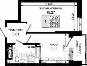1-к квартира, вторичка, 32м2, 14/18 этаж