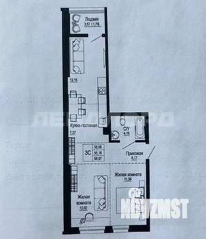 2-к квартира, вторичка, 56м2, 14/25 этаж
