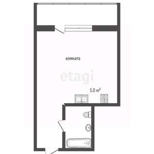 Студия квартира, вторичка, 24м2, 4/24 этаж