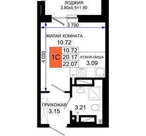Студия квартира, вторичка, 22м2, 6/25 этаж
