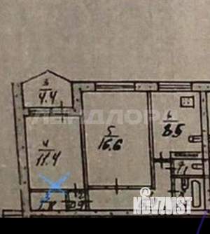 2-к квартира, вторичка, 50м2, 3/9 этаж