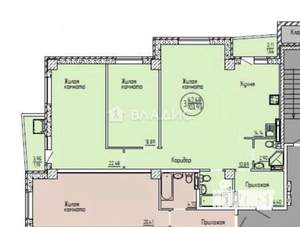 3-к квартира, вторичка, 102м2, 13/20 этаж