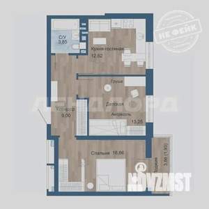 2-к квартира, вторичка, 57м2, 3/15 этаж