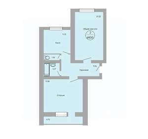 2-к квартира, вторичка, 69м2, 6/9 этаж