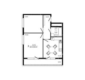 2-к квартира, вторичка, 59м2, 10/19 этаж