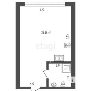 Студия квартира, вторичка, 32м2, 3/9 этаж