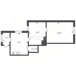 2-к квартира, вторичка, 30м2, 1/2 этаж