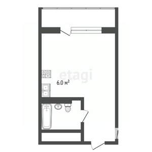 Студия квартира, вторичка, 33м2, 7/24 этаж