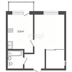 1-к квартира, вторичка, 49м2, 5/16 этаж