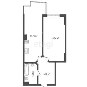 1-к квартира, вторичка, 39м2, 7/24 этаж