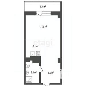 Студия квартира, сданный дом, 33м2, 4/18 этаж