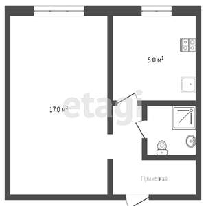 1-к квартира, вторичка, 31м2, 1/9 этаж