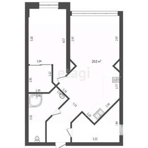 2-к квартира, вторичка, 51м2, 21/21 этаж