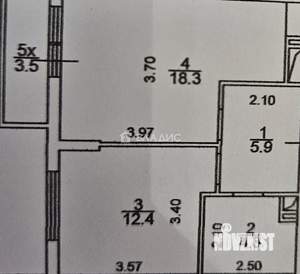 1-к квартира, вторичка, 42м2, 23/24 этаж