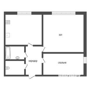 2-к квартира, вторичка, 42м2, 1/9 этаж