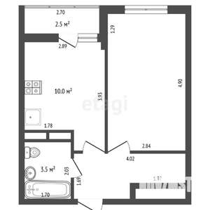 1-к квартира, вторичка, 35м2, 1/25 этаж