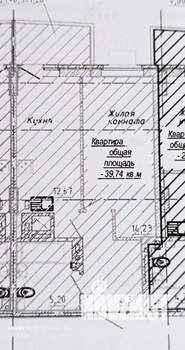 1-к квартира, вторичка, 39м2, 25/25 этаж