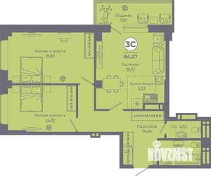 2-к квартира, вторичка, 84м2, 10/24 этаж