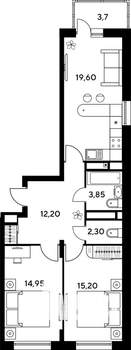 Студия квартира, строящийся дом, 31м2, 1/9 этаж