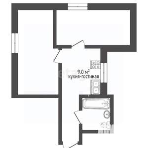 2-к квартира, вторичка, 46м2, 3/3 этаж