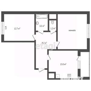 2-к квартира, вторичка, 57м2, 19/20 этаж