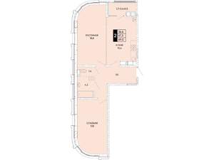 2-к квартира, вторичка, 69м2, 20/24 этаж