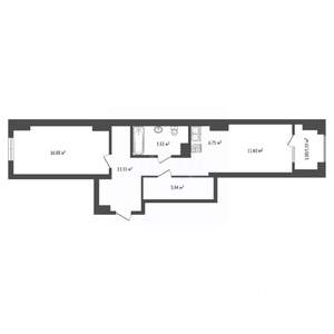 2-к квартира, вторичка, 65м2, 24/25 этаж