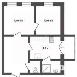 2-к квартира, вторичка, 49м2, 3/5 этаж
