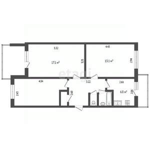 3-к квартира, вторичка, 57м2, 2/5 этаж