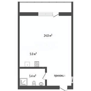 Студия квартира, вторичка, 26м2, 4/11 этаж