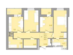 3-к квартира, вторичка, 85м2, 8/22 этаж