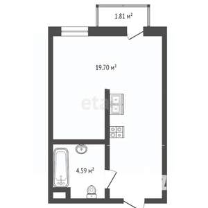 Студия квартира, вторичка, 29м2, 15/25 этаж