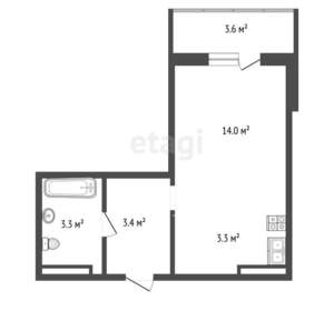 Студия квартира, вторичка, 25м2, 2/17 этаж