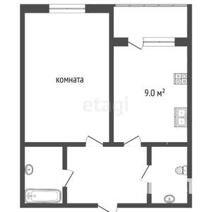 1-к квартира, вторичка, 34м2, 4/12 этаж