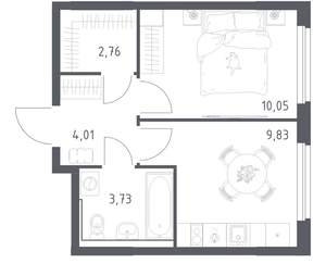 1-к квартира, вторичка, 30м2, 15/17 этаж
