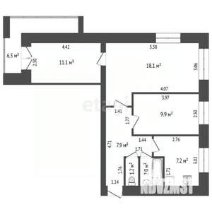 3-к квартира, вторичка, 63м2, 8/9 этаж