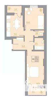 2-к квартира, вторичка, 66м2, 9/22 этаж