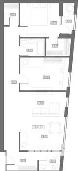 2-к квартира, вторичка, 85м2, 2/7 этаж