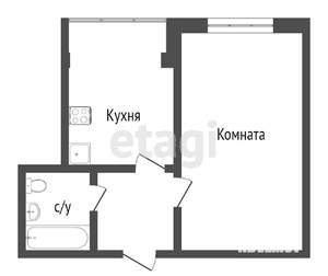 1-к квартира, вторичка, 52м2, 6/16 этаж