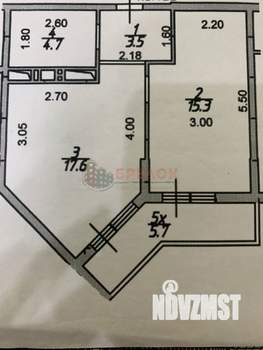 2-к квартира, вторичка, 47м2, 23/24 этаж