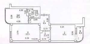 2-к квартира, вторичка, 75м2, 9/17 этаж