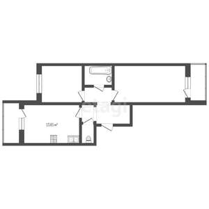 2-к квартира, вторичка, 54м2, 10/18 этаж